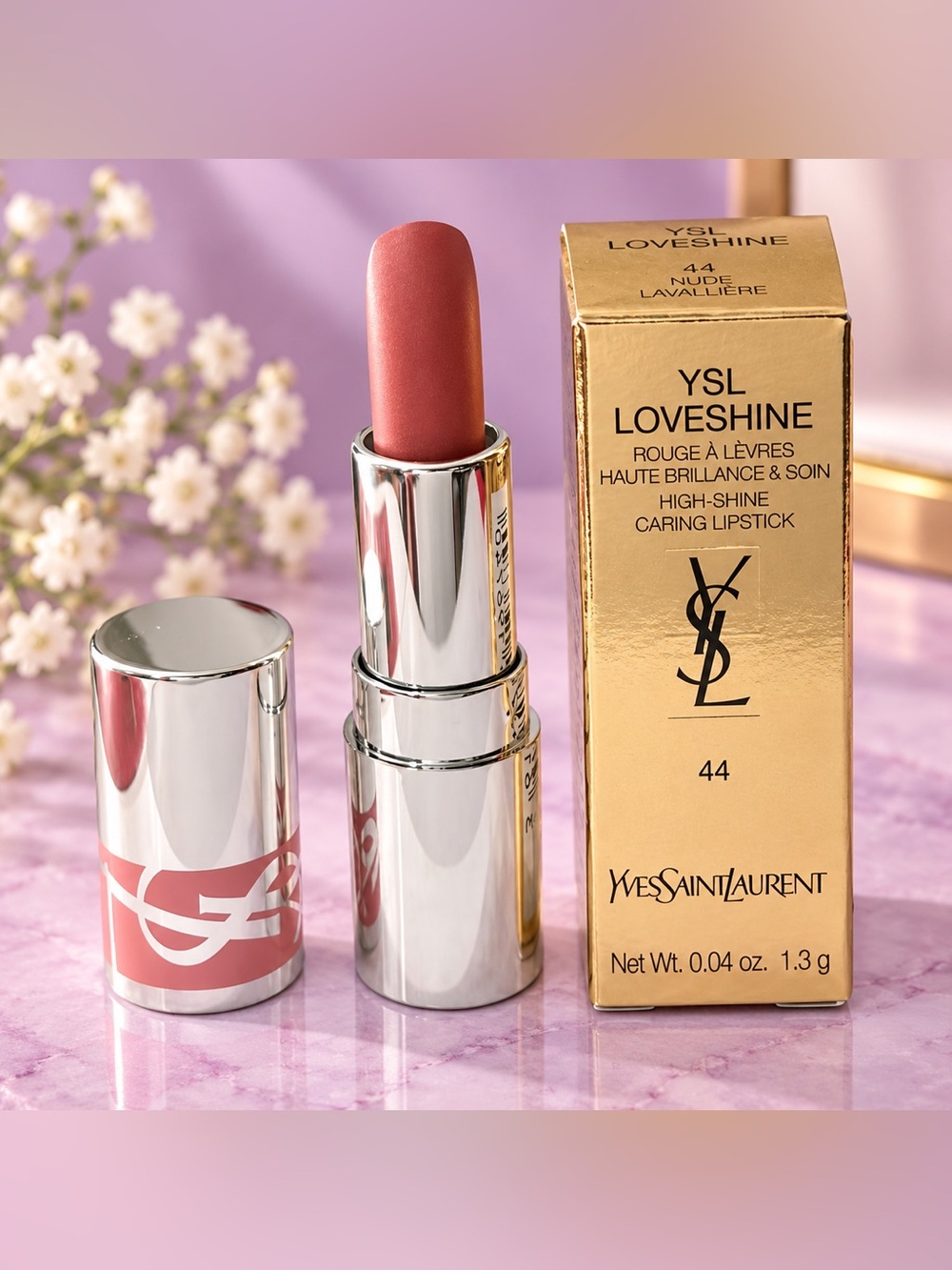 ✨YSL Loveshine High-Shine Lipstick — Shade 44 Nude Lavalliere (Pink) - NIB✨